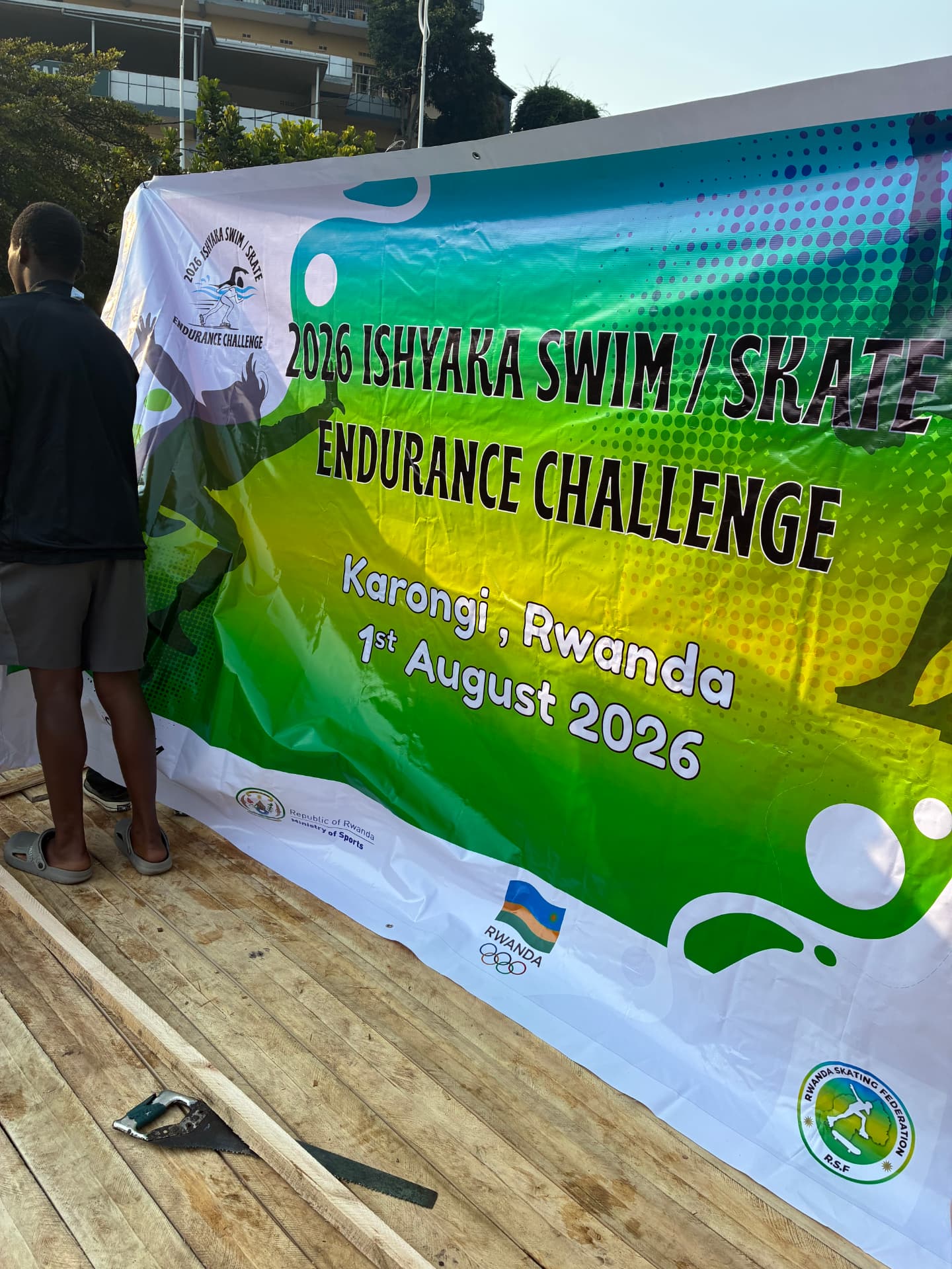 Challenge 2 banner goes up